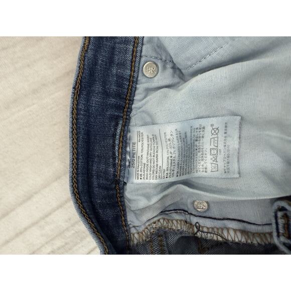 Banana Republic Women's Capri Jeans Medium Wash Petite 25/0 Stretch Denim Mid - Picture 6 of 8